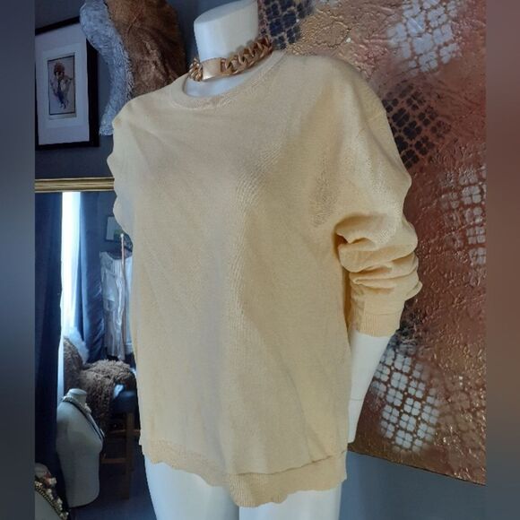 NWT Zara Linen/Cotton Blend Lightweight Sweater - Picture 1 of 11